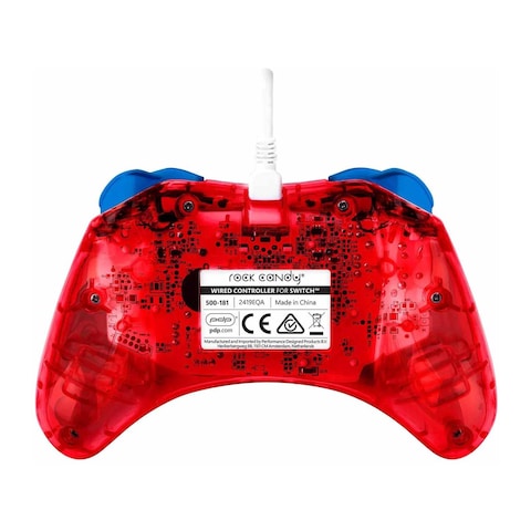 PDP Super Mario Rock Candy Wired Gaming Controller For Nintendo Switch Multicolour