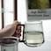 1CHASE&reg;️ Borosilicate Glass Mug With Infuser, Walnut Lid and Handle, For Blooming Tea, Loose Leaf Tea, Coffee, Fruit Tea, Black Tea, Rose Tea, 500 ML, Smoky Grey&hellip;