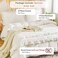 Luna Home-Premium King size 6 pieces without filler, Plain color ruffles design, Bedding Set