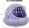 Cat litter box with transparent capsule, Fully enclosed rounded cat litter box prevents sand leakage, Suitable for small and medium cats, Cat toilet reduces odor 42 cm (Purple)