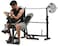 Marshal Fitness Weight Lifting Bench with Preacher Curl Leg Developer Adjustable for Olympic Workout -MfDS-620A