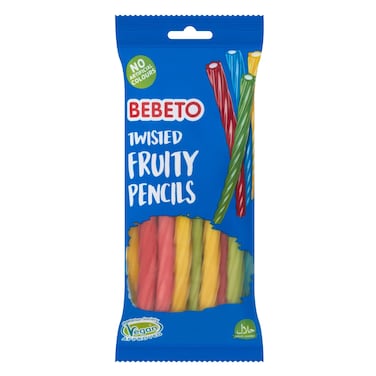 Bebeto Twisted Fruity Pencils Candy 160g