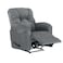 American Polo Velvet Classic Recliner Chair - Grey - American Polo