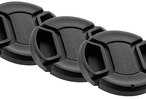 COOPIC 49mm Lens Cap Front Cover Protector Snap On Center Pinch Compatible with Canon Nikon Sony DSLR Cameras Etc,