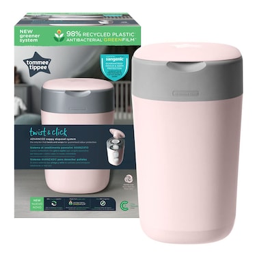 Tommee Tippee Twist And Click Advanced Nappy Disposal System Pink