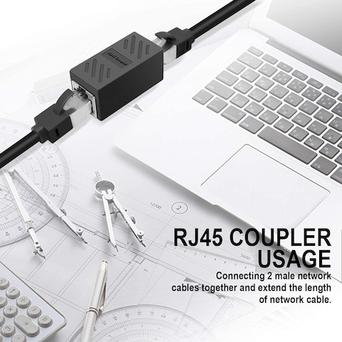 Strong Shielded 8p8c RJ45 Coupler, Ethernet Cable Adsl Extension Jointer Adapter Connector, Inline LAN Female to Female Extender