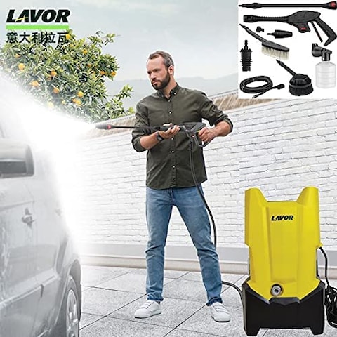 1800W High Pressure Car Washer Cleaner With 3 Type Nozzle Heads 130 Bar 420 Liter/Hour LAVOR Smart Plus 130