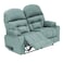 In House Velvet Double Cinematic Recliner Chair With Cups Holder - Light Turquoise - NZ80