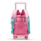 Eazy Kids 16" Set of 3 Trolley School Bag with Lunch Bag and Pencil Case Lama - Pink