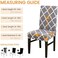 Newlifes 6 Pcs Stretch Dining Chair Covers High Back Chair Protective Cover Slipcover (Gray+White)