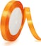 Orange Satin Ribbon, 12mm x 25yd Fabric Polyester Ribbon for Gift Wrapping, Party Favors, Wedding Decorations, Bow Making, Bouquets, Sewing Projects &amp; Craft Supplies