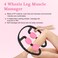 Generic-4-wheel Leg Muscle Massager Body Shaping Relaxation Roller Yoga Fitness Clamp Massage Stick