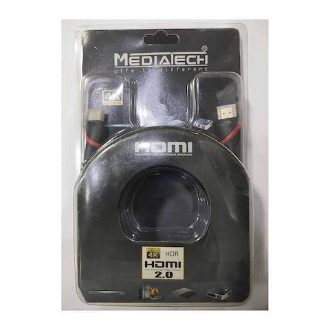 ميدياتيك كابل HDMI بدقة 4 كيه - 3 متر - أسود