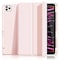 TRON Case For iPad Pro 11 Inch 4th/3rd/2nd Generation (2022/2021/2020) with Pencil Holder, Slim Trifold Cover with Soft TPU Back for iPad 11 Case, Support 2nd Gen Pencil Charging, Pink