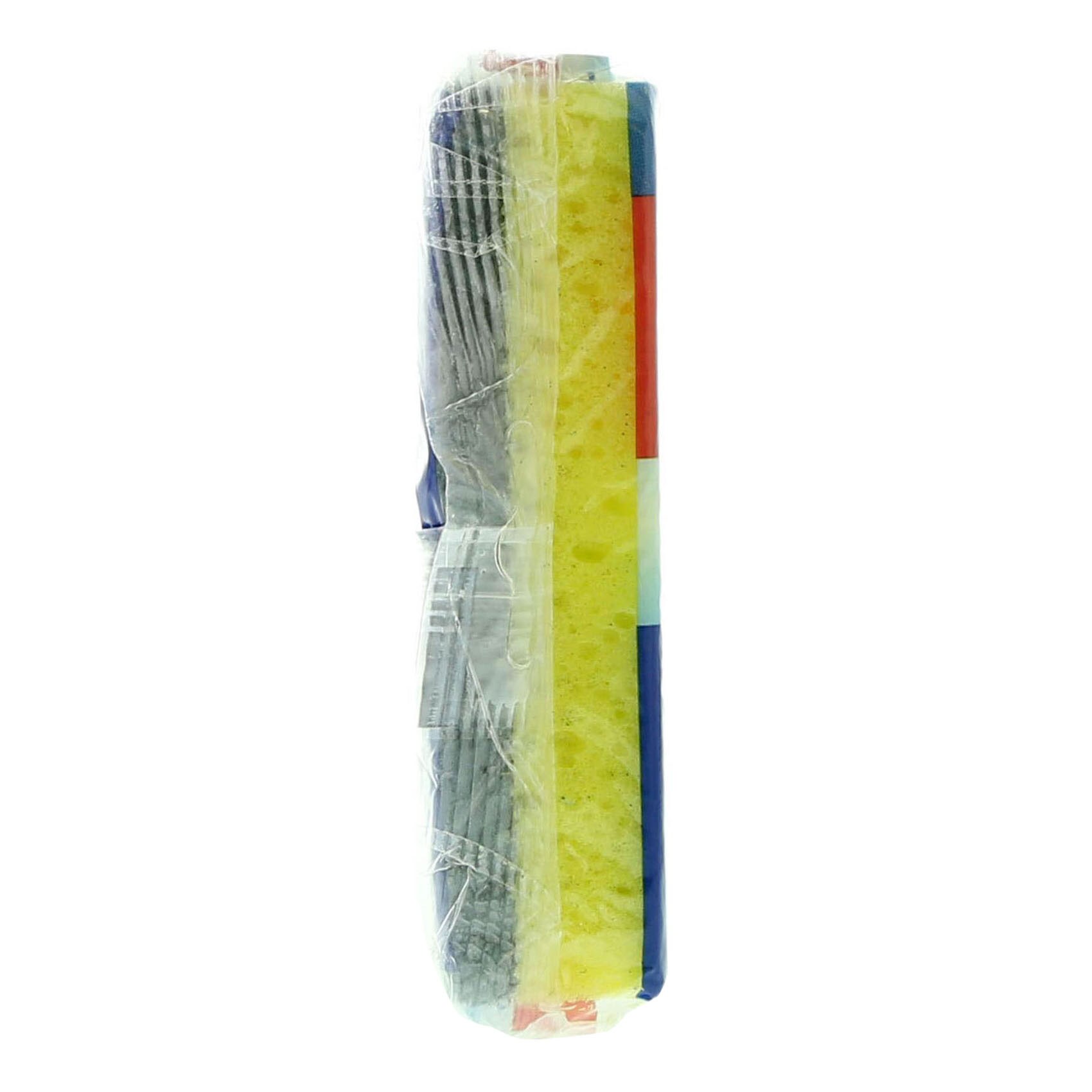 Vileda Glitzi Flexible Scourer Sponge, Antibacterial, Multi-purpose, Yellow & Green, 2+1 Pcs product thumbnail 4