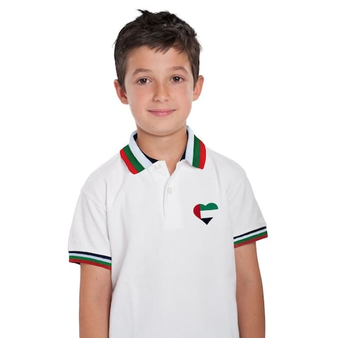Party Magic UAE Boy Polo Shirt- Toddler- White