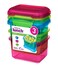 Sistema Rectangular Lunch Coloured 3 Pack Sw 400ML