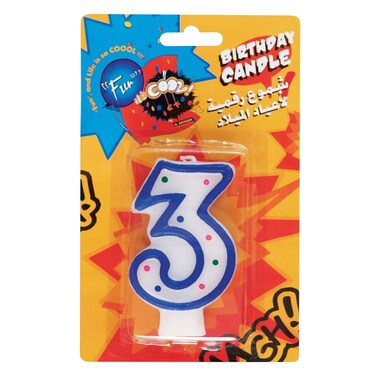 FUN NUMERAL 3 CANDLE