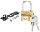 ABBASALI HASP LOCK BLACK 3" WITH 32MM MINI PADLOCK 3 KEY