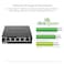 D-Link DGS-105/B 5-Port Gigabit Unmanaged Metal Desktop Switch 10/100/1000 Mbit/s - UK Version, Black