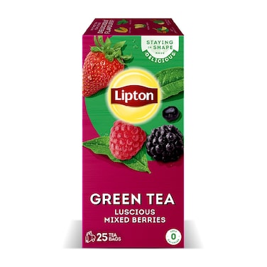 Lipton Green Tea Luscious Mixed Berries Tea Bags (Pack of 25)
