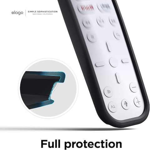 elago Silicone Remote Case Compatible with Playstation 5 Media Remote Cover Durable Silicone Construction, Slim and Ergonomic Design, Drop Protection - Black