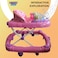 Lovely Baby Foldable Kids Walker BW05 with Adjustable Height, Musical Toys, Rotating Wheels, Comfortable &amp; Safe Activity Walker for Toddlers, Small Infant Boy Girl 6-18 months - Pink
