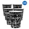 Silver Foil Happy Birthday Printed Paper Cups Black 236ml 6 PCS