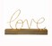 Golden Glowing LOVE Sign with Yellow LED Lights 36x22cm