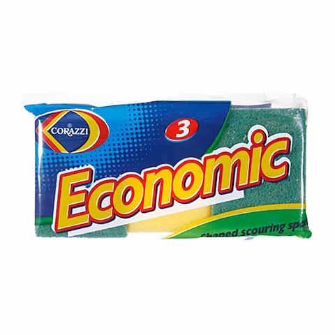 Corazzi Economic Scouring Sponge - Pack of 3