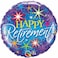 Qualatex Retirement Colorful Bursts- 18-Inch Size