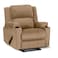 In House Velvet Classic Cinematic Recliner Chair With Cups Holder - Light Brown - Lazy Troy