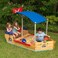 Kidkraft 128 Pirate Sandboat Wooden Outdoor Garden Sandbox For Children Kids