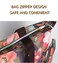Sue's choice Reusable and Foldable Grocery Shopping Bags Waterproof Canvas, Large Durable Heavy Duty with Zipper for Travel Gym Backpack Weekender Overnight Bag