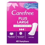 Buy Carefree Cotton Aloe Plus Large Panty Liners White 48 Liners in UAE