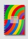 Lowha Spiral Notebook With 60 Sheets And Hard Paper Covers With Abstract Colored Connected Shapes Design, For Jotting Notes And Reminders, For Work, University, School