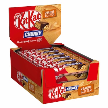 KitKat Chocolate Bar Chunky Peanut Butter 42g x Pack of 24