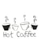 Generic Hot Coffee Mug Wall Sticker Black 30X50cm