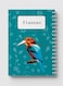 لوحة  دفتر سلك ٦٠ ورقة بغلاف من الورق المقوى بتصميم طائر ملون، لتسجيل الملاحظات وتدوين التذكيرات للعمل أو الجامعة أو المدرسة