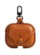 FOCUS AirPods Pro 2 Case Leather Case Cover with Keychain Compatible with Apple AirPods Pro 2nd Generation 2022 Brown