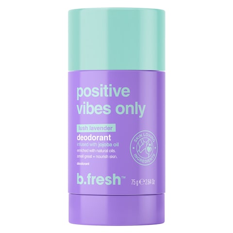 B.fresh Positive Vibes Only Lush Lavender Deodorant Roll-on Infused With Jojoba Oil 75g