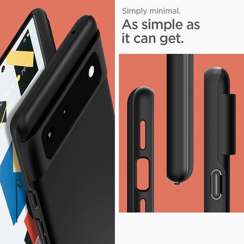 Spigen Thin Fit designed for Google Pixel 6 case cover - Black