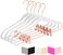 Red Dot Gift20-Pack White Non-Slip Velvet Hangers &amp; Clip (Rose Golden) 42.5cm/16.8 Inch - 360 Degree Rotatable Hook - Durable &amp; Slim - For Coat Hangers - Pant Hangers (White, 20)