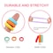 100PCS 20 Colors Toddler Hair Ties for Girls Kids, Baby Hair Ties, Elastic Hair Bands Ponytail Holder, Soft Seamless Small Hair Ties Diameter 1.25 Inch by NANTuYo