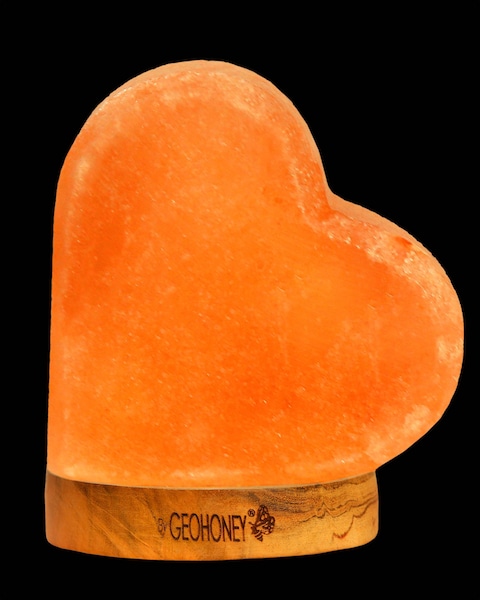 Geohoney Himalayan Salt Lamp With USB Mini - Heart Shape