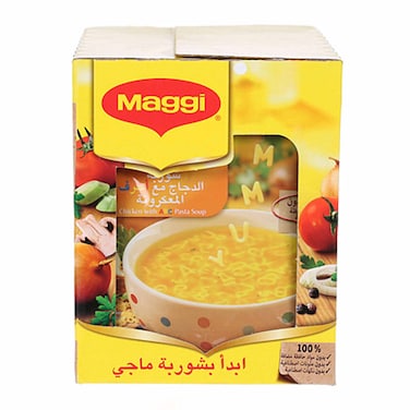 ماجي شوربة دجاج بالحروف - 66 جرام - 12 قطعة