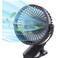 Portable Battery Fans, 6 Inch Quiet USB Personal Desk Fan, 3 Speeds, 720&deg; Angle adjustment, Small Stroller Fan For Home Office Black