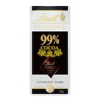 Buy Lindt Excellence 99% Dark Cocoa Chocolate 50g in Saudi Arabia