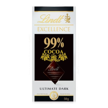 Lindt Excellence 99% Dark Cocoa Chocolate 50g