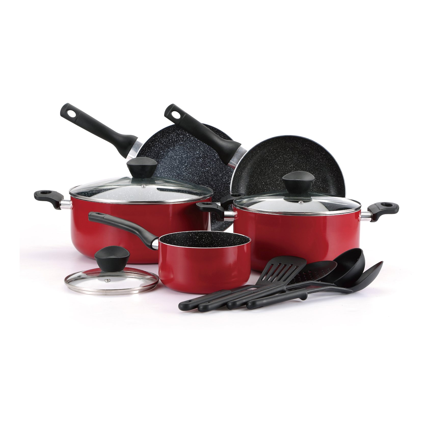 Bergner Bellini Cookware Set Red Pack of 12